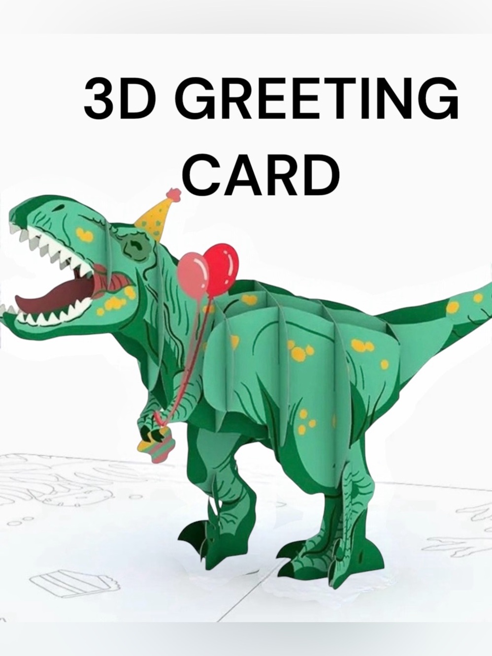 Lovepop T-Rex 3D Paper Sculpture Birthday Card. Price firm.